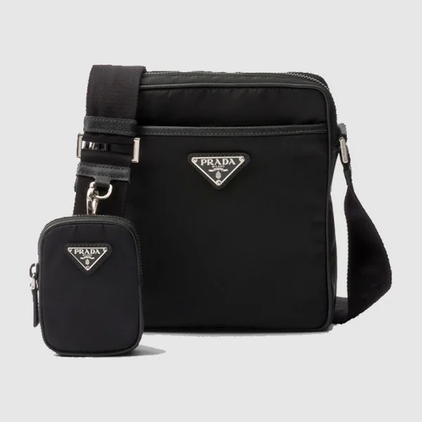 프라다 리나일론 및 사피아노 숄더백 2VH112